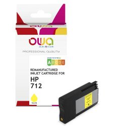 Cartouche d'encre traceur remanufacturée OWA - standard - Jaune - pour HP 712