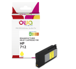Cartouche d'encre traceur remanufacturée OWA - standard - Jaune - pour HP 712