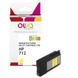 Cartouche d'encre traceur remanufacturée OWA - standard - Jaune - pour HP 712