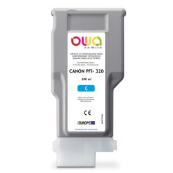 Cartouche d'encre traceur remanufacturée OWA - standard - Cyan - pour CANON PFI-320 C