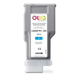 Cartouche d'encre traceur remanufacturée OWA - standard - Cyan - pour CANON PFI-320 C