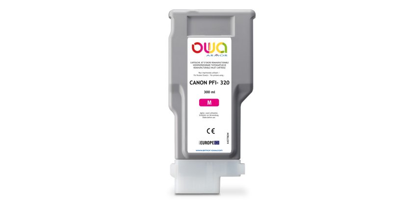 Remanufactured OWA plotter ink cartridge - standard - Magenta - for CANON PFI-320 M