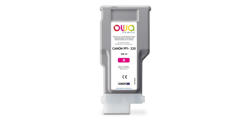Cartouche d'encre traceur remanufacturée OWA - standard - Magenta - pour CANON PFI-320 M
