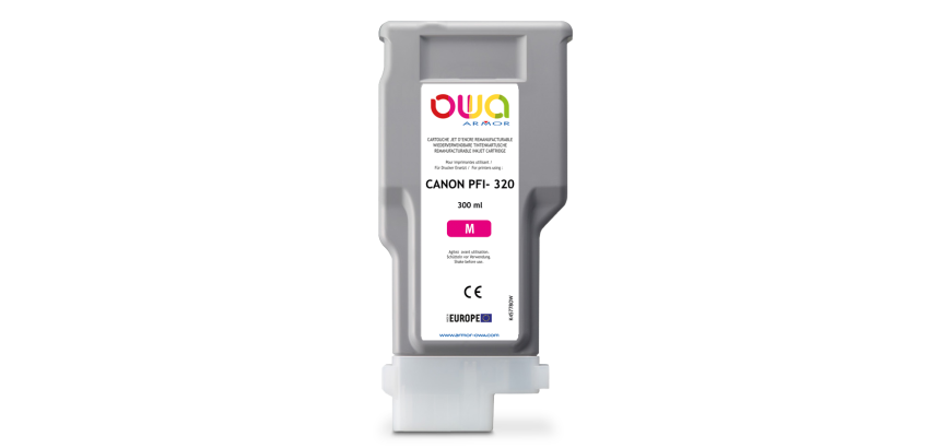 Cartouche d'encre traceur remanufacturée OWA - standard - Magenta - pour CANON PFI-320 M