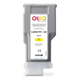 Cartouche d'encre traceur remanufacturée OWA - standard - Jaune - pour CANON PFI-320 Y