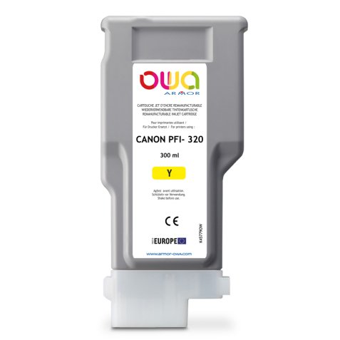 Cartouche d'encre traceur remanufacturée OWA - standard - Jaune - pour CANON PFI-320 Y
