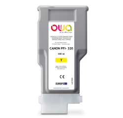 Cartouche d'encre traceur remanufacturée OWA - standard - Jaune - pour CANON PFI-320 Y