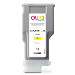 Cartouche d'encre traceur remanufacturée OWA - standard - Jaune - pour CANON PFI-320 Y