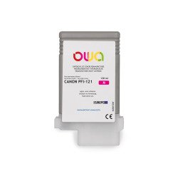 De_cartouche d'encre traceur remanufacturée owa - standard - magenta - pour canon pfi-121 m