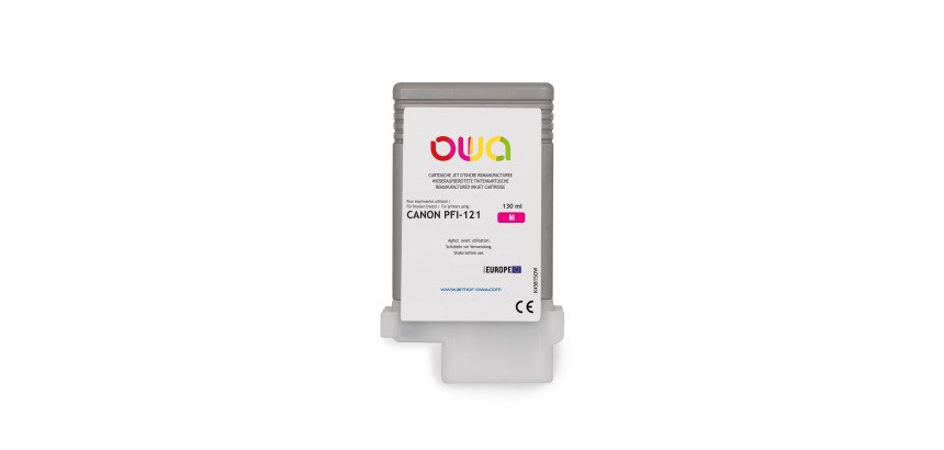 Cartouche d'encre traceur remanufacturée OWA - standard - Magenta - pour CANON PFI-121 M