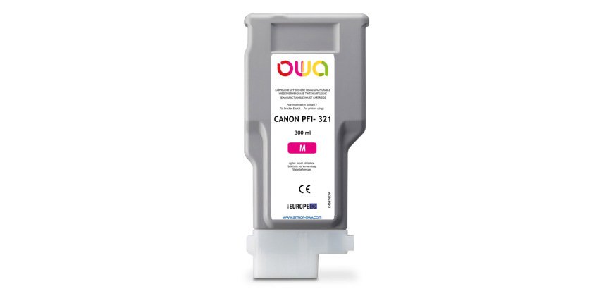 Cartouche d'encre traceur remanufacturée OWA - standard - Magenta - pour CANON PFI-321 M