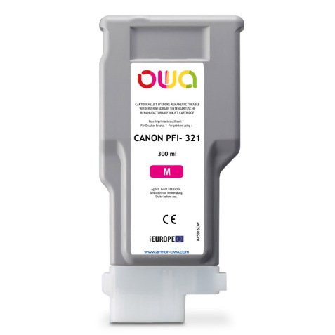 Cartouche d'encre traceur remanufacturée OWA - standard - Magenta - pour CANON PFI-321 M