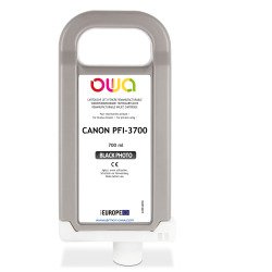 Cartouche d'encre traceur remanufacturable OWA - standard - Noir Photo - pour CANON PFI-3700 PBK