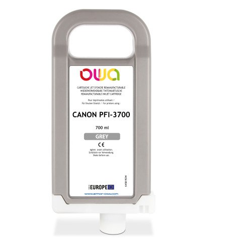 Cartouche d'encre traceur remanufacturable OWA - standard - Gris - pour CANON PFI-3700 GY