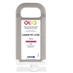 Cartouche d'encre traceur remanufacturable OWA - standard - Magenta Photo - pour CANON PFI-3700 PM