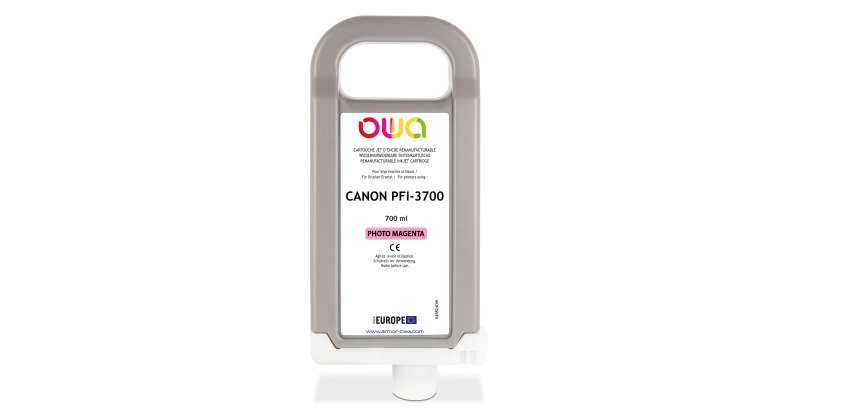 Remanufacturable OWA Plotter Ink Cartridge - Standard - Photo Magenta - for CANON PFI-3700 PM