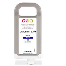 Cartouche d'encre traceur remanufacturable OWA - standard - Bleu - pour CANON PFI-3700 B