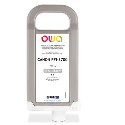 Cartouche d'encre traceur remanufacturable OWA - standard - Grey Photo - pour CANON PFI-3700 PGY