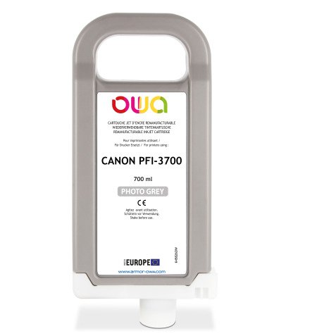 Cartouche d'encre traceur remanufacturable OWA - standard - Grey Photo - pour CANON PFI-3700 PGY