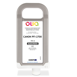 Cartouche d'encre traceur remanufacturable OWA - standard - Noir Photo - pour CANON PFI-2700 PBK