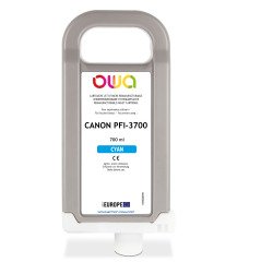 Cartouche d'encre traceur remanufacturable OWA - standard - Cyan - pour CANON PFI-3700 C