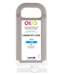 Cartouche d'encre traceur remanufacturable OWA - standard - Cyan - pour CANON PFI-3700 C