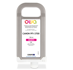 Cartouche d'encre traceur remanufacturable OWA - standard - Magenta - pour CANON PFI-3700 M