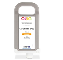 Cartouche d'encre traceur remanufacturable OWA - standard - Orange - pour CANON PFI-2700 O