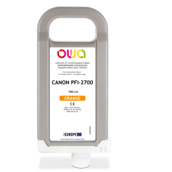 Cartouche d'encre traceur remanufacturable OWA - standard - Orange - pour CANON PFI-2700 O