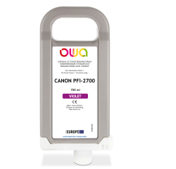 Cartouche d'encre traceur remanufacturable OWA - standard - Violet - pour CANON PFI-2700 V