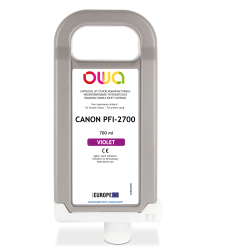 Cartouche d'encre traceur remanufacturable OWA - standard - Violet - pour CANON PFI-2700 V