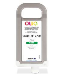 Cartouche d'encre traceur remanufacturable OWA - standard - Vert - pour CANON PFI-2700 G