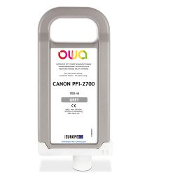 Cartouche d'encre traceur remanufacturable OWA - standard - Gris - pour CANON PFI-2700 GY