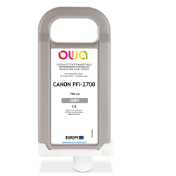 Cartouche d'encre traceur remanufacturable OWA - standard - Gris - pour CANON PFI-2700 GY