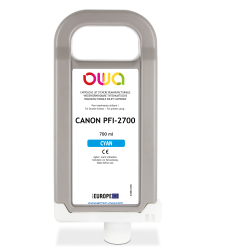 Cartouche d'encre traceur remanufacturable OWA - standard - Cyan - pour CANON PFI-2700 C