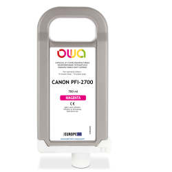 Cartouche d'encre traceur remanufacturable OWA - standard - Magenta - pour CANON PFI-2700 M