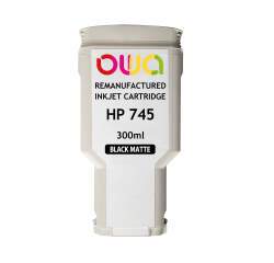Cartouche d'encre traceur remanufacturée OWA - standard - Noir Mat - pour HP 745