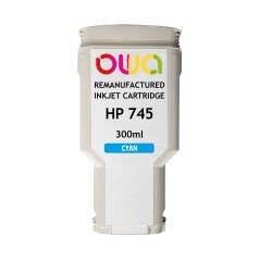 Cartouche d'encre traceur remanufacturée OWA - standard - Cyan - pour HP 745