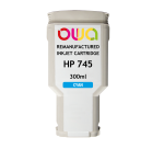 Cartouche d'encre traceur remanufacturée OWA - standard - Cyan - pour HP 745