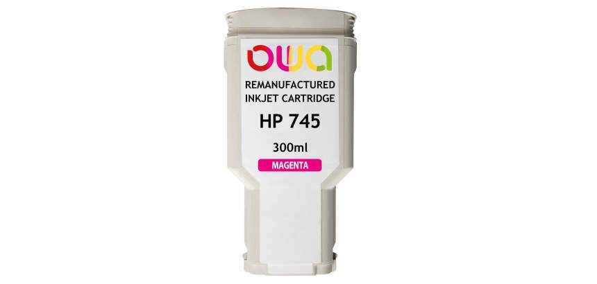 Cartouche d'encre traceur remanufacturée OWA - standard - Magenta - pour HP 745