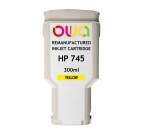 Cartouche d'encre traceur remanufacturée OWA - standard - Jaune - pour HP 745