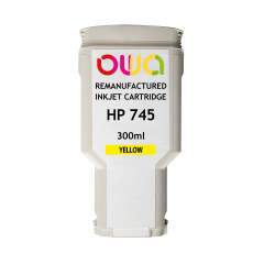 Cartouche d'encre traceur remanufacturée OWA - standard - Jaune - pour HP 745