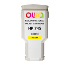 Cartouche d'encre traceur remanufacturée OWA - standard - Jaune - pour HP 745