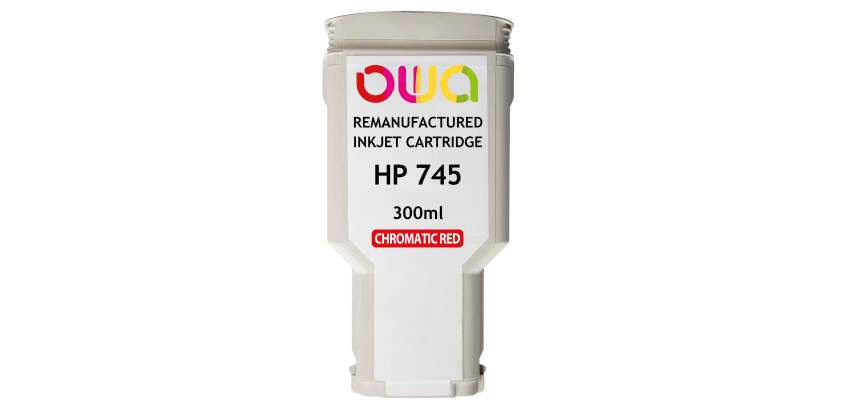 Cartouche d'encre traceur remanufacturée OWA - standard - Rouge chromatique - pour HP 745