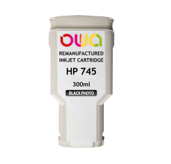 Remanufactured OWA Plotter Ink Cartridge - Standard - Photo Black - for HP 745