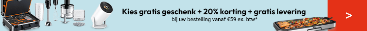 Een geschenk naar keuze + gratis levering en 20% korting