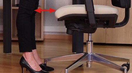 Adjust the height of your office chair