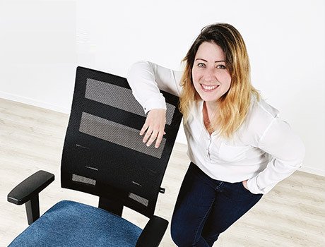 Siège en maille pour Laura