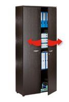 Cabinets with swinging doors 