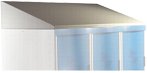 Inclined cover for lockers